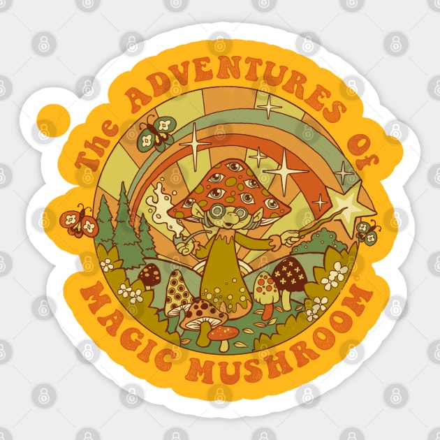 Magic Mushroom Sticker by Steven Rhodes